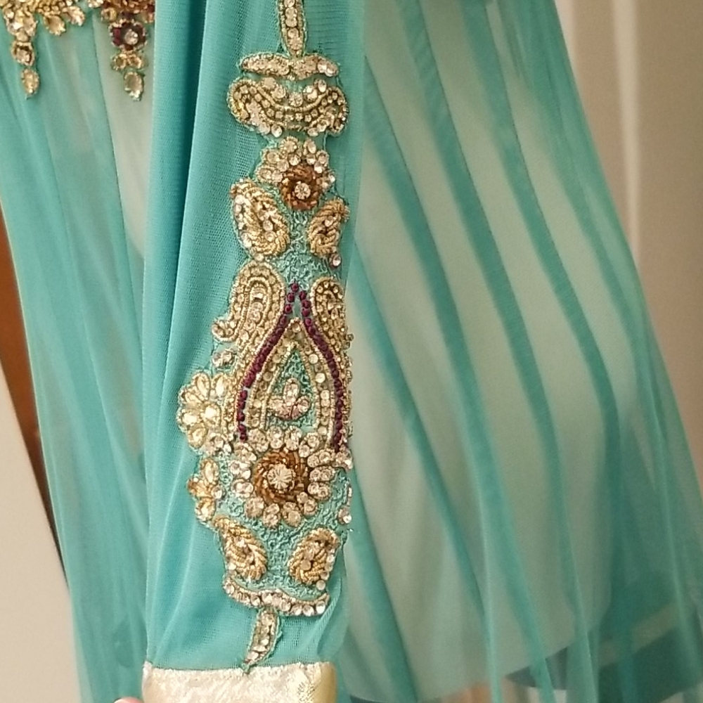 Naaz Blue and Purple Salwar Kameez w Duppata sz 36 - Picture 7 of 13